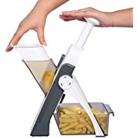 Los mejores  - ONCE FOR ALL Cortador de Verdura Multifuncional con Cuchillas de Acero Inoxidable- Mandolina de Cocina Manual…
